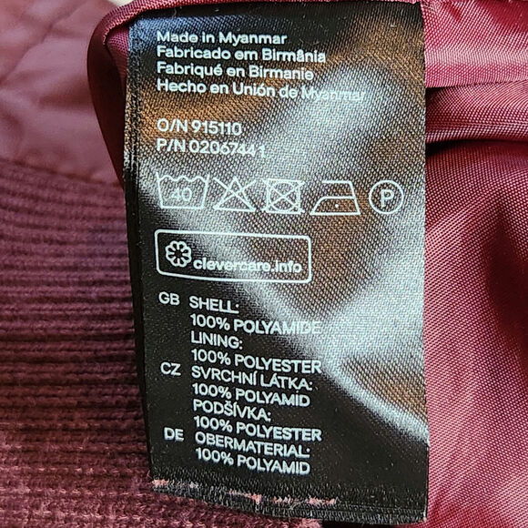 H&M LOGG men's bomber jacket burgundy size S - Picture 6 of 8